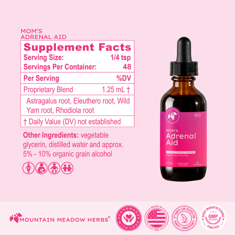 乳液・ミルク aphrodiana Excellent Essence 30ml Moms Adrenal Aid Support 2oz | Mountain Meadow Herbs